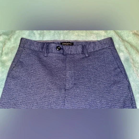 Banana Republic Women’s Slim-Tapered Cropped Pants Blue Micro Check 30 NWT - Picture 3 of 10